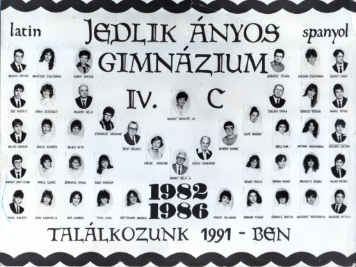 1986. évben ballagott C osztály